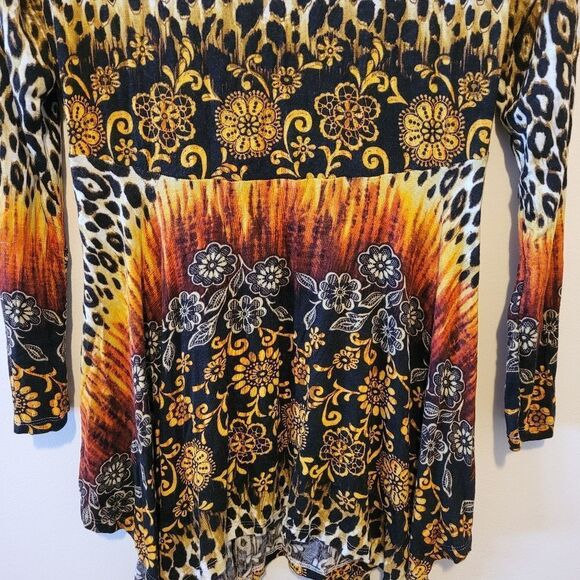 Cristina V woman's Leopard Print Long Sleeve Top - Picture 4 of 5